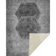 Premium Machine Washable ASB679 Gray 50" x 70" Sherpa Throw Blanket