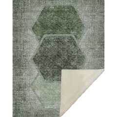 Premium Machine Washable ASB679 Olive 50" x 70" Sherpa Throw Blanket
