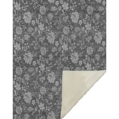 Premium Machine Washable ASB680 Gray 50" x 70" Sherpa Throw Blanket