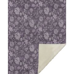 Premium Machine Washable ASB680 Plum 50" x 70" Sherpa Throw Blanket