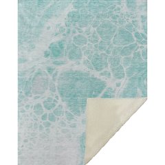 Premium Machine Washable ASB682 Aqua 50" x 70" Sherpa Throw Blanket