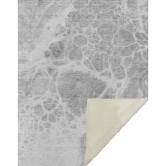 Premium Machine Washable ASB682 Gray 50" x 70" Sherpa Throw Blanket