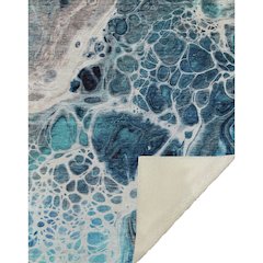 Premium Machine Washable ASB682 Teal 50" x 70" Sherpa Throw Blanket