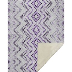 Premium Machine Washable ASB684 Purple 50" x 70" Sherpa Throw Blanket