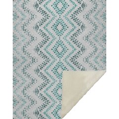 Premium Machine Washable ASB684 Teal 50" x 70" Sherpa Throw Blanket