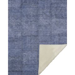 Premium Machine Washable ASB685 Blue 50" x 70" Sherpa Throw Blanket