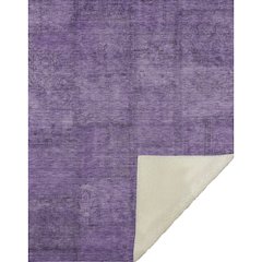 Premium Machine Washable ASB685 Purple 50" x 70" Sherpa Throw Blanket