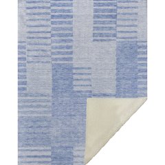 Premium Machine Washable ASB686 Blue 50" x 70" Sherpa Throw Blanket