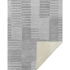 Premium Machine Washable ASB686 Silver 50" x 70" Sherpa Throw Blanket