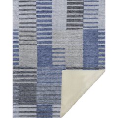 Premium Machine Washable ASB687 Blue 50" x 70" Sherpa Throw Blanket