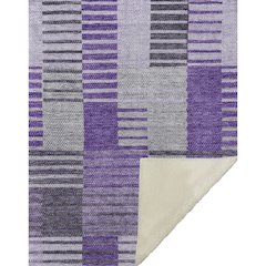 Premium Machine Washable ASB687 Purple 50" x 70" Sherpa Throw Blanket