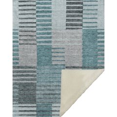 Premium Machine Washable ASB687 Teal 50" x 70" Sherpa Throw Blanket