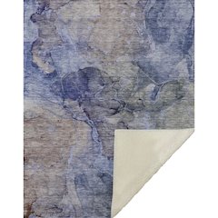 Premium Machine Washable ASB689 Blue 50" x 70" Sherpa Throw Blanket
