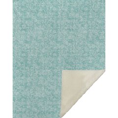 Premium Machine Washable ASB691 Teal 50" x 70" Sherpa Throw Blanket