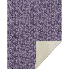 Premium Machine Washable ASB692 Purple 50" x 70" Sherpa Throw Blanket