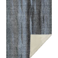 Premium Machine Washable ASB693 Blue 50" x 70" Sherpa Throw Blanket