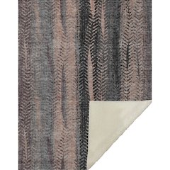 Premium Machine Washable ASB693 Terracotta 50" x 70" Sherpa Throw Blanket