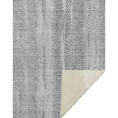 Premium Machine Washable ASB694 Silver 50" x 70" Sherpa Throw Blanket