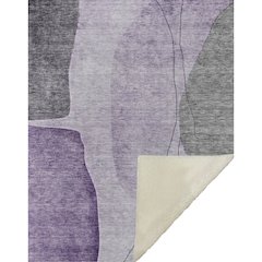 Premium Machine Washable ASB696 Purple 50" x 70" Sherpa Throw Blanket