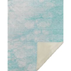 Premium Machine Washable ASB699 Aqua 50" x 70" Sherpa Throw Blanket