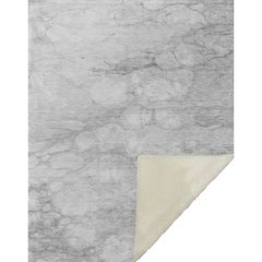 Premium Machine Washable ASB699 Silver 50" x 70" Sherpa Throw Blanket