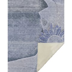 Premium Machine Washable ASB700 Blue 50" x 70" Sherpa Throw Blanket