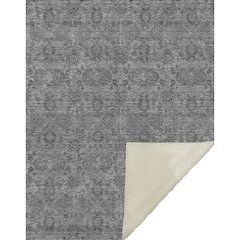 Premium Machine Washable ASB702 Gray 50" x 70" Sherpa Throw Blanket