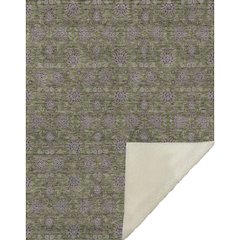 Premium Machine Washable ASB702 Olive 50" x 70" Sherpa Throw Blanket