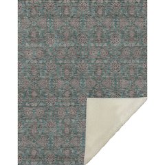 Premium Machine Washable ASB702 Teal 50" x 70" Sherpa Throw Blanket