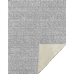Premium Machine Washable ASB703 Silver 50" x 70" Sherpa Throw Blanket