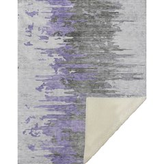 Premium Machine Washable ASB704 Purple 50" x 70" Sherpa Throw Blanket