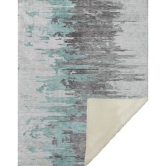 Premium Machine Washable ASB704 Teal 50" x 70" Sherpa Throw Blanket