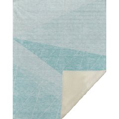 Premium Machine Washable ASB706 Teal 50" x 70" Sherpa Throw Blanket