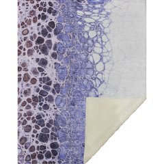 Premium Machine Washable ASB707 Purple 50" x 70" Sherpa Throw Blanket