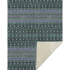 Premium Machine Washable ASB708 Green 50" x 70" Sherpa Throw Blanket