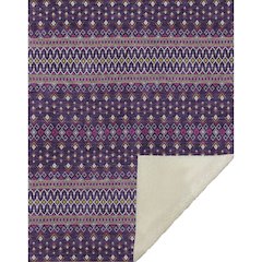 Premium Machine Washable ASB708 Purple 50" x 70" Sherpa Throw Blanket
