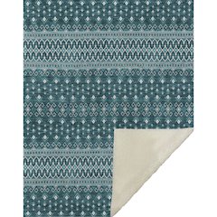 Premium Machine Washable ASB708 Teal 50" x 70" Sherpa Throw Blanket
