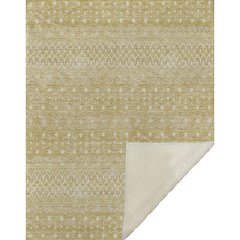Premium Machine Washable ASB709 Gold 50" x 70" Sherpa Throw Blanket