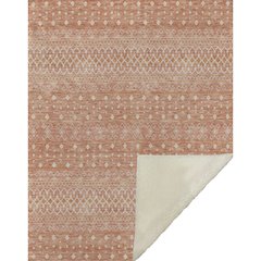 Premium Machine Washable ASB709 Salmon 50" x 70" Sherpa Throw Blanket