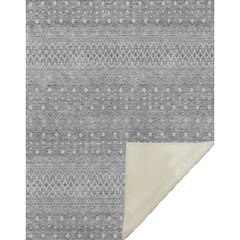 Premium Machine Washable ASB709 Silver 50" x 70" Sherpa Throw Blanket