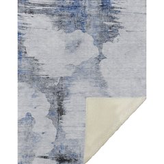 Premium Machine Washable ASB710 Blue 50" x 70" Sherpa Throw Blanket