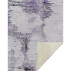 Premium Machine Washable ASB710 Purple 50" x 70" Sherpa Throw Blanket
