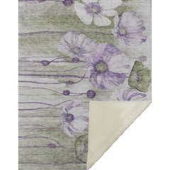 Premium Machine Washable ASB712 Purple 50" x 70" Sherpa Throw Blanket