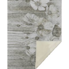 Premium Machine Washable ASB712 Taupe 50" x 70" Sherpa Throw Blanket