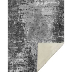 Premium Machine Washable ASB718 Gray 50" x 70" Sherpa Throw Blanket