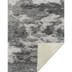 Premium Machine Washable ASB71 Black 50" x 70" Sherpa Throw Blanket