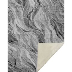 Premium Machine Washable ASB720 Gray 50" x 70" Sherpa Throw Blanket