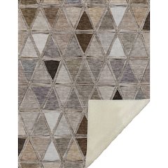 Premium Machine Washable ASB722 Brown 50" x 70" Sherpa Throw Blanket