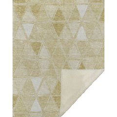 Premium Machine Washable ASB722 Gold 50" x 70" Sherpa Throw Blanket