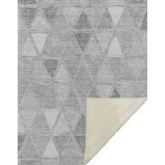 Premium Machine Washable ASB722 Gray 50" x 70" Sherpa Throw Blanket